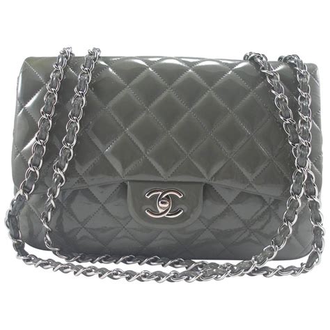 chanel grey canvas bag|classic quilted Chanel bag.